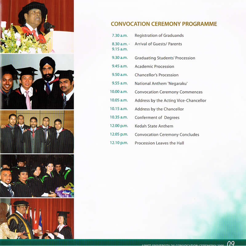 AIMST University 2nd Convocation Ceremony 2009